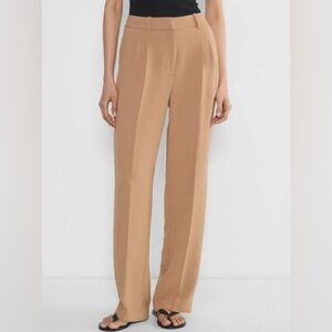 Aritzia Camel Effortless Pants 10 crepe